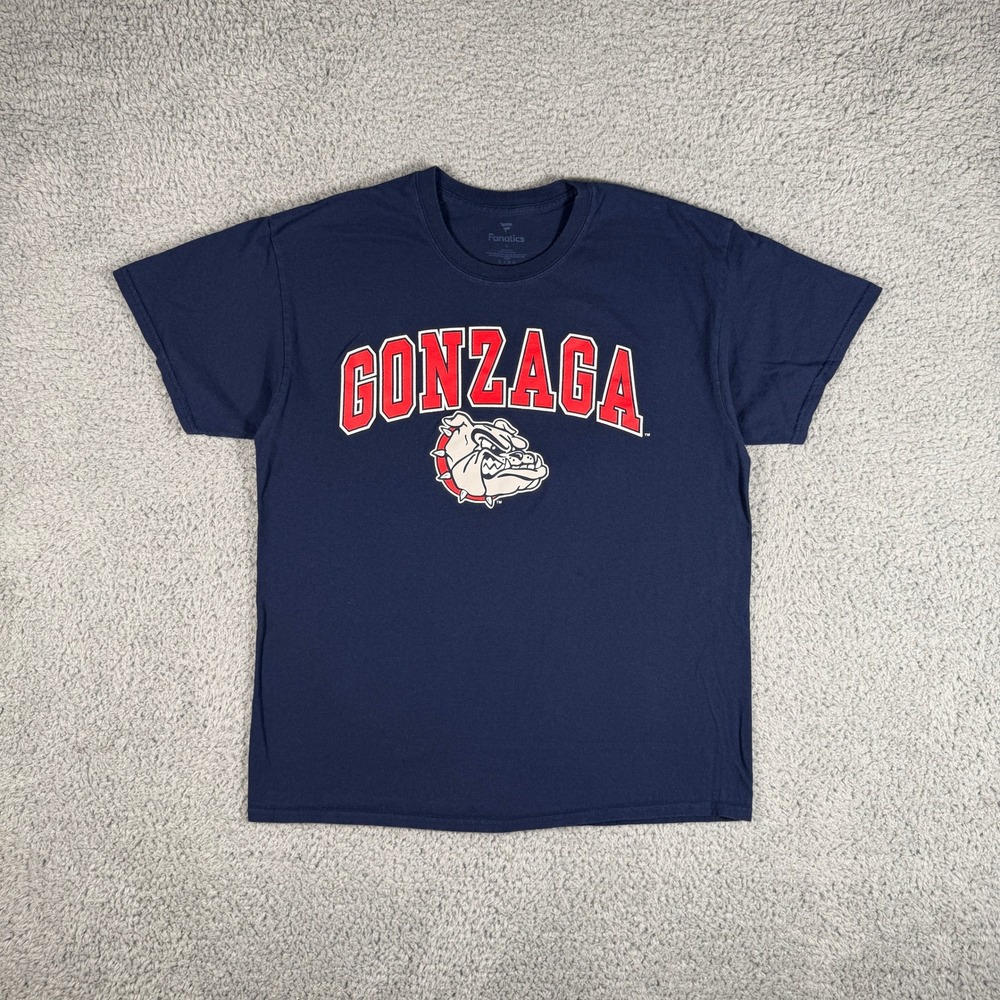 Gonzaga University Bulldogs T-Shirt Size Large Blue College Fanatics